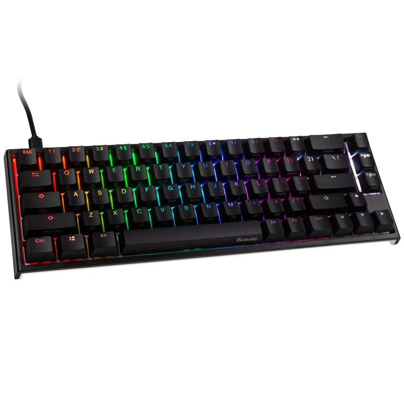 Ducky One 2 SF žaidimų klaviatūra, MX-Blue, RGB LED - juoda (JAV)