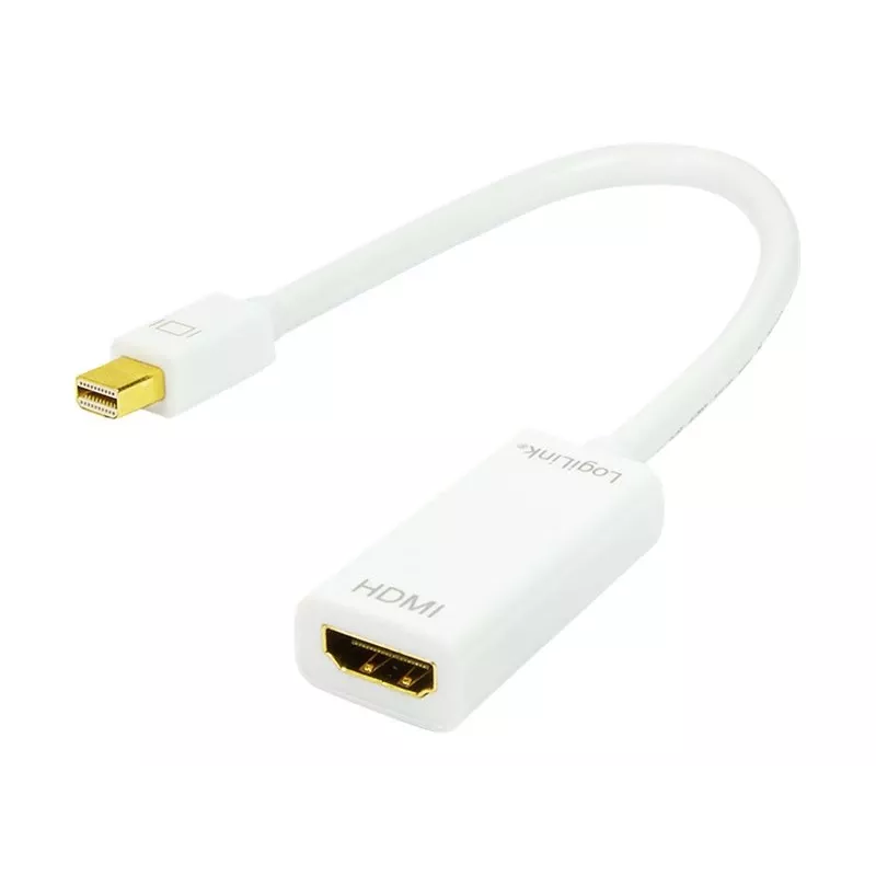 Vaizdo kabelio adapteris LOGILINK Mini DisplayPort į HDMI Type A CV0036A, 0,1 m, pilkas