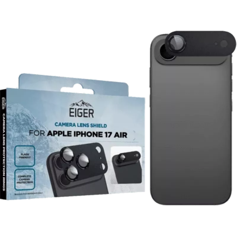 Stiklo ekrano apsauga, skirta iPhone 17 Air, gamintojas Eiger — Mountain Glass Lens EGSP01083