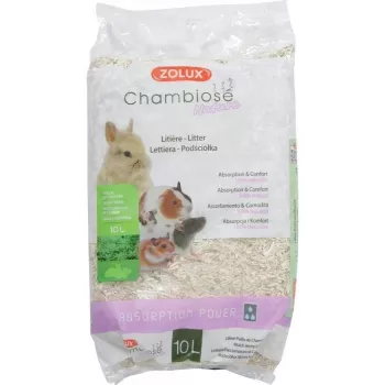 Sulipantis kačių kraikas ZOLUX Chambiose Nature 10 L – natūralios augalinės granulės, 1,5 kg