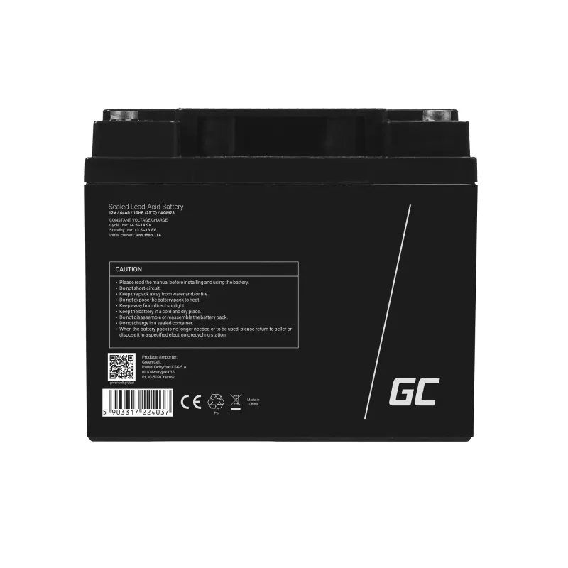 Green Cell AGM23 UPS akumuliatorius sandarus švino rūgšties (VRLA) 12 V 44 Ah