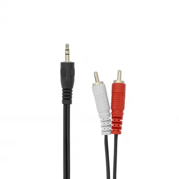 Garso kabelis 3,5 mm kištukas į 2 x RCA kištukas SBOX