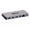 USB-C Dock - 4K HDMI, USB 3.2 Gen 1, USB-A Hub, GbE, atminties kortelė, 100W PD įkrovimas, nuimamas laidas U442-DOCK5D-GY