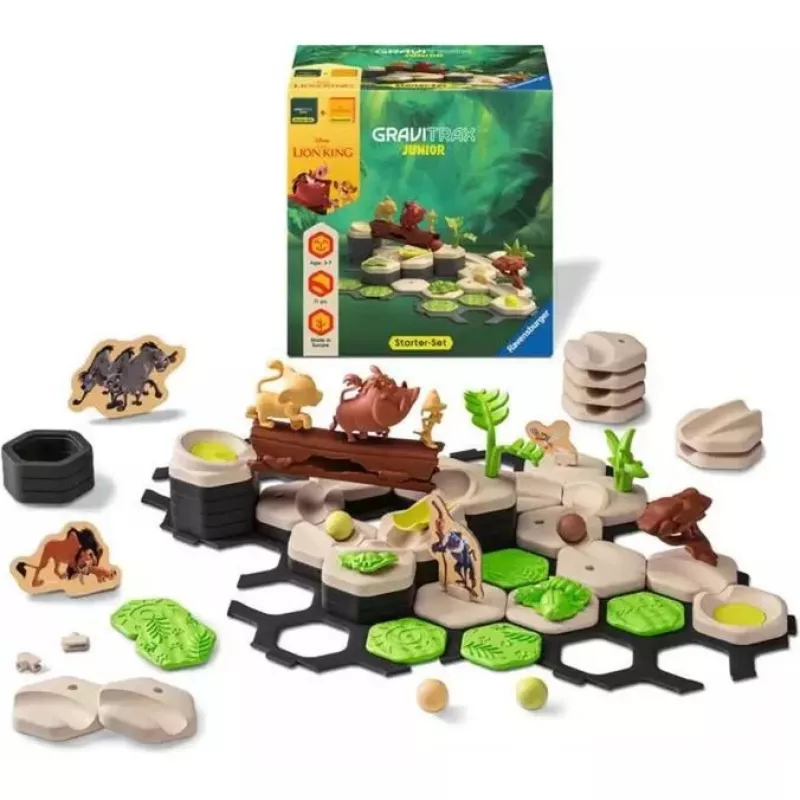 GraviTrax Junior Starter-Set Liūtas Karalius, geležinkelis