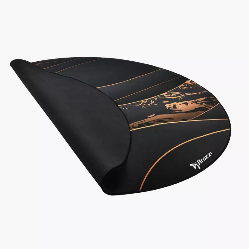 Grindų kilimėlis Arozzi Zona Round Floor Pad — juoda/auksinė, apvalus apsauginis kilimėlis grindims