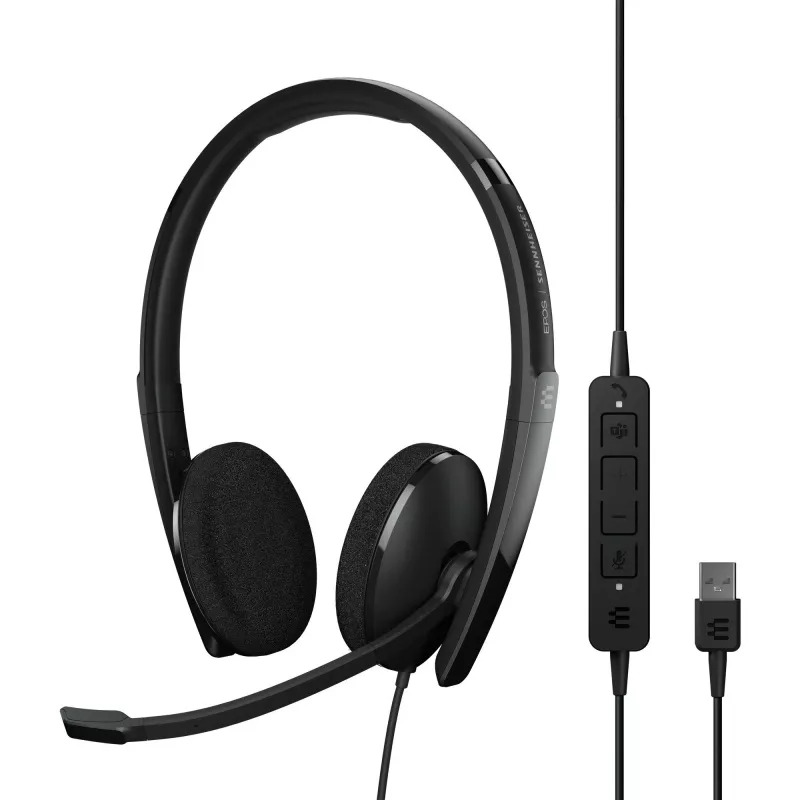 EPOS | SENNHEISER ADAPT 160T USB II ausinės, laidinės, lankeliu, biurui/skambučių centrui, USB Type-A, juodos