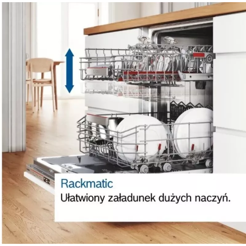 Visiškai įmontuojama indaplovė Bosch SMV25AX07F, 12-ties komplektų, 46 dB, 60 cm, viso dydžio