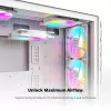 Montech HP140 ARGB PWM 14 cm baltas ventiliatorius su Rifle guoliu