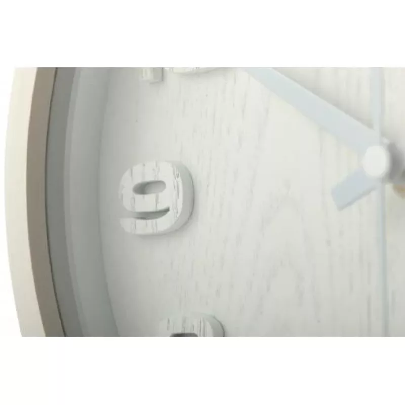 NeXtime klok 5192wi Wood Wood Small 22x20 cm, Sieninis, Baltas