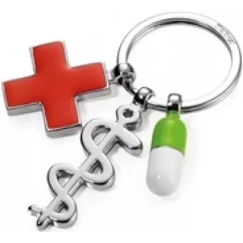Raktų pakabukas TROIKA GET WELL Įvairiaspalvis Sidabrinis Metalas 60mm