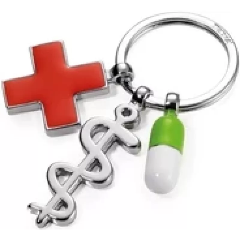 Raktų pakabukas TROIKA GET WELL Įvairiaspalvis Sidabrinis Metalas 60mm