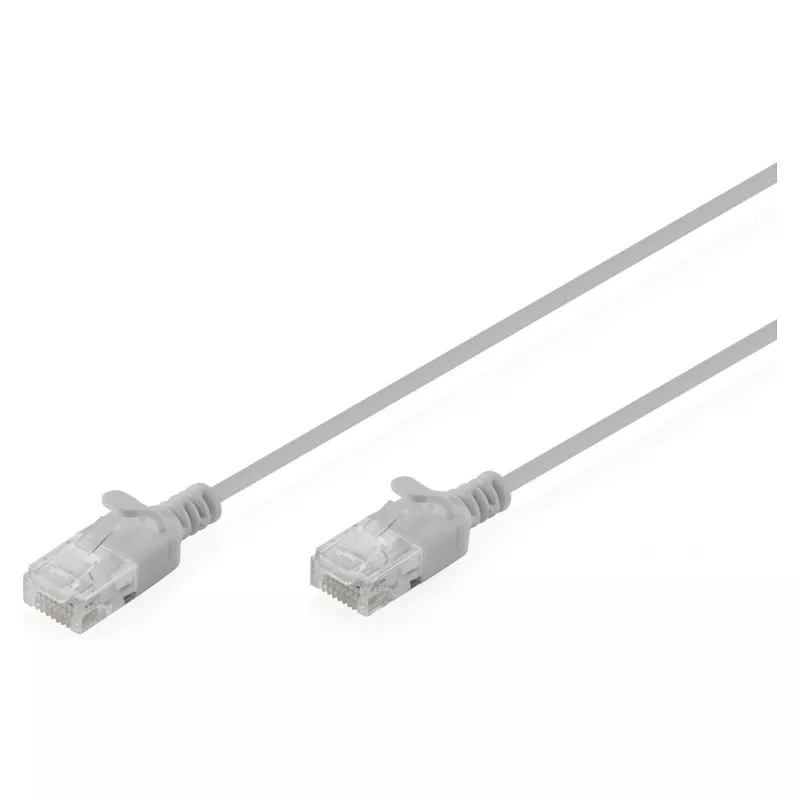 Pataisymo kabelis DIGITUS CAT6 U-UTP plonas, 1,5 m, pilkas