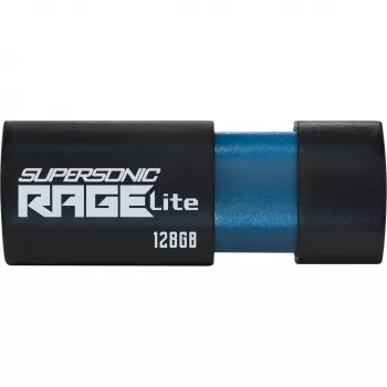 USB atmintinė PATRIOT Supersonic Rage Lite 128 GB USB Type-A 3.2 Gen 1, 180 MB/s, mėlyna/juoda