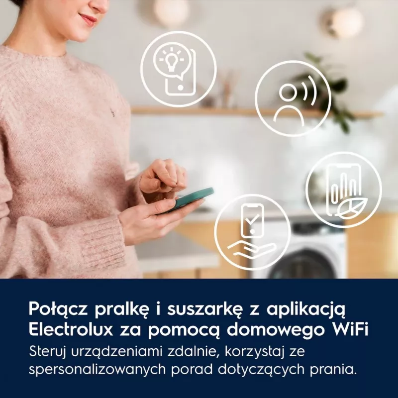 Skalbinių džiovyklė Electrolux EW7D585UCP 8 kg šilumos siurblys, kondensacinis džiovinimas