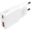 Įkroviklis 4smarts PDPlug Duos plonas išmaniesiems telefonams planšetėms baltas AC greitas įkrovimas