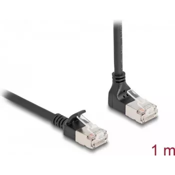 Tinklo kabelis DeLOCK RJ45 Cat.6A 1m Juodas
