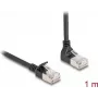 Tinklo kabelis DeLOCK RJ45 Cat.6A 1m Juodas