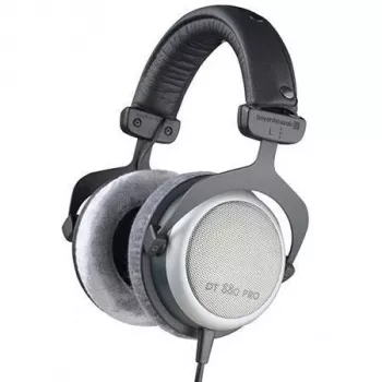 Beyerdynamic DT 880 PRO ausinės, laidinės, ant galvos, muzikai, juodos, sidabrinės