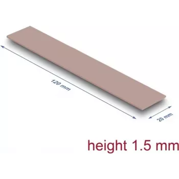 Delock terminė tarpinė 120 x 20 1,5 mm M.2 moduliui 3,0 W/mK – be silikono (18482)