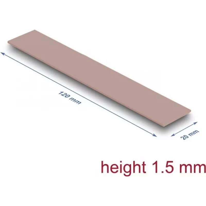 Delock terminė tarpinė 120 x 20 1,5 mm M.2 moduliui 3,0 W/mK – be silikono (18482)