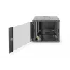 DIGITUS Professional Unique DN-19 09U-6/6-SW - spinta - tinklo spinta - tinkama montuoti ant sienos - juoda, RAL 9005 - 9U - 48,3 cm (19) (DN-19 09U-6/6-SW)