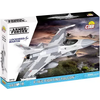Konstruktorius Cobi F-16C Fighting Falcon — 463 dalys, mastelio modelio surinkimo rinkinys