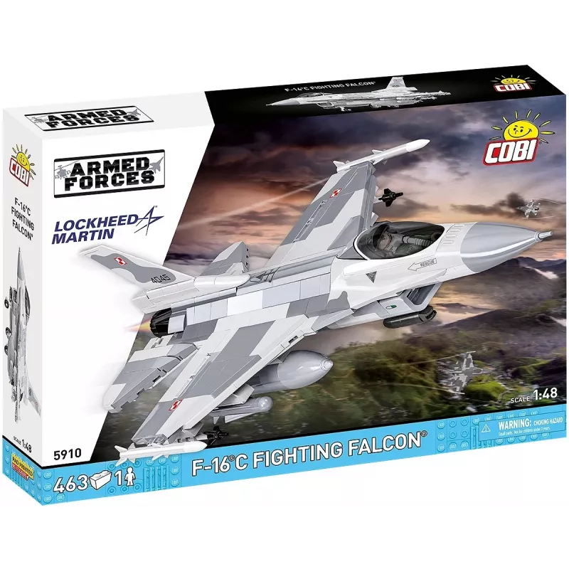 Konstruktorius Cobi F-16C Fighting Falcon — 463 dalys, mastelio modelio surinkimo rinkinys