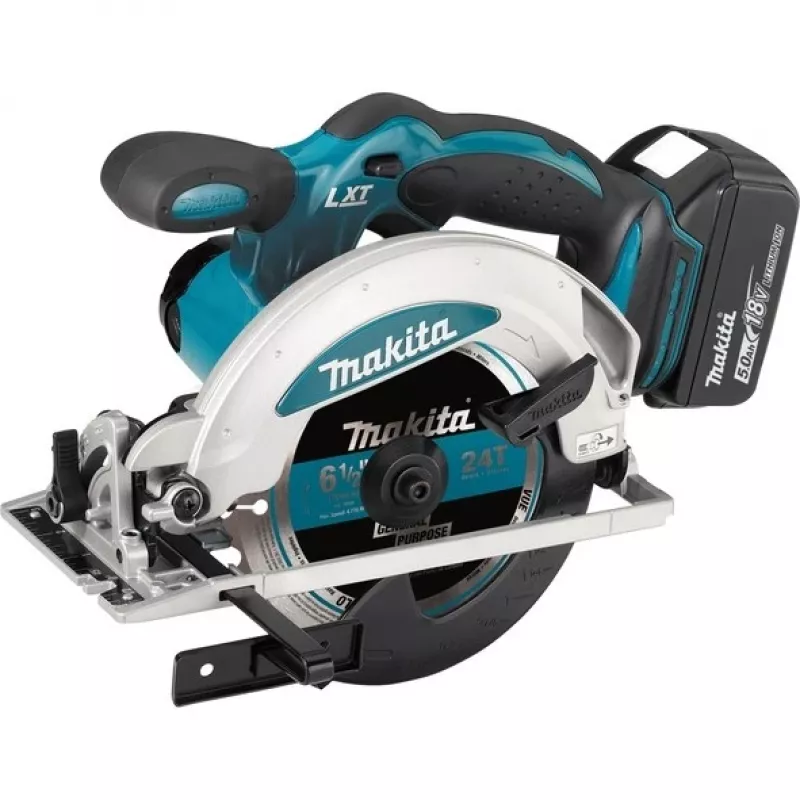 Makita DSS610RTJ nešiojamasis diskinis pjūklas 16,5 cm Juoda, Mėlyna 3700 aps./min.