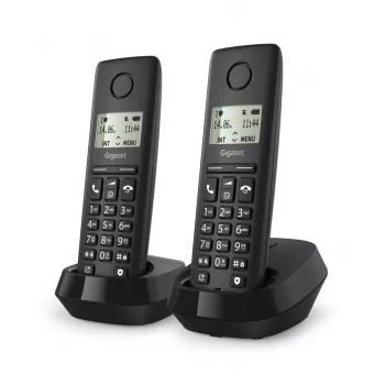 Belaidis telefonas Gigaset PURE 100 Duo su skambintojo ID, ECO DECT GAP, juodas