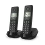 Belaidis telefonas Gigaset PURE 100 Duo su skambintojo ID, ECO DECT GAP, juodas
