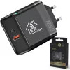 Maitinimo adapteris Extralink CHARESL06 65W su USB-C ir USB-A išvestimis