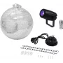 LED disko rutulio rinkinys EUROLITE 20000562 — 30 cm veidrodinis rutulys su varikliu ir integruotu LED apšvietimu