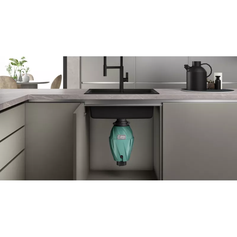 Elleci | Maisto atliekų smulkintuvai | TDH00750 | 500 W | 1070 ml | 2800 RPM | Žalia
