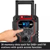 Nešiojamas radijas EINHELL TE-CR 18 Li DAB+ FM Bluetooth USB, maitinamas baterijomis (suderinamas su TE-CR 18 Li)