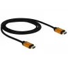 HDMI kabelis DeLOCK 85727 1 m A tipo kištukas – kištukas, juodas, auksinis