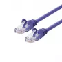 Tinklo kabelis LOGON TCU55U015P Cat5e U/UTP (UTP) Violetinis 1,5 m RJ-45–RJ-45 paauksuoti kontaktai