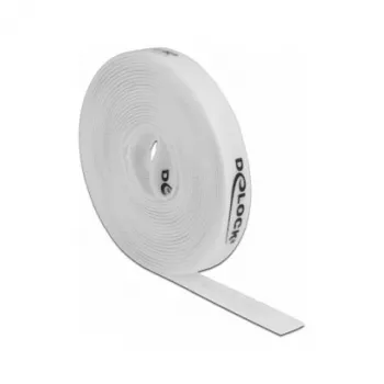 Montavimo juosta DeLOCK Velcro juosta rulone L 5 m x P 15 mm balta