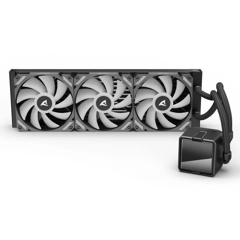 All-in-One Liquid CPU Cooler Sharkoon S60 ARGB — 360 mm radiatorius, 3×120 mm PWM ventiliatoriai, juodas