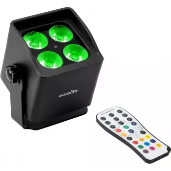 Prožektorius EUROLITE AKKU Mini IP UP-4 QCL MK2 — maitinamas baterijomis nešiojamas RGBW prožektorius