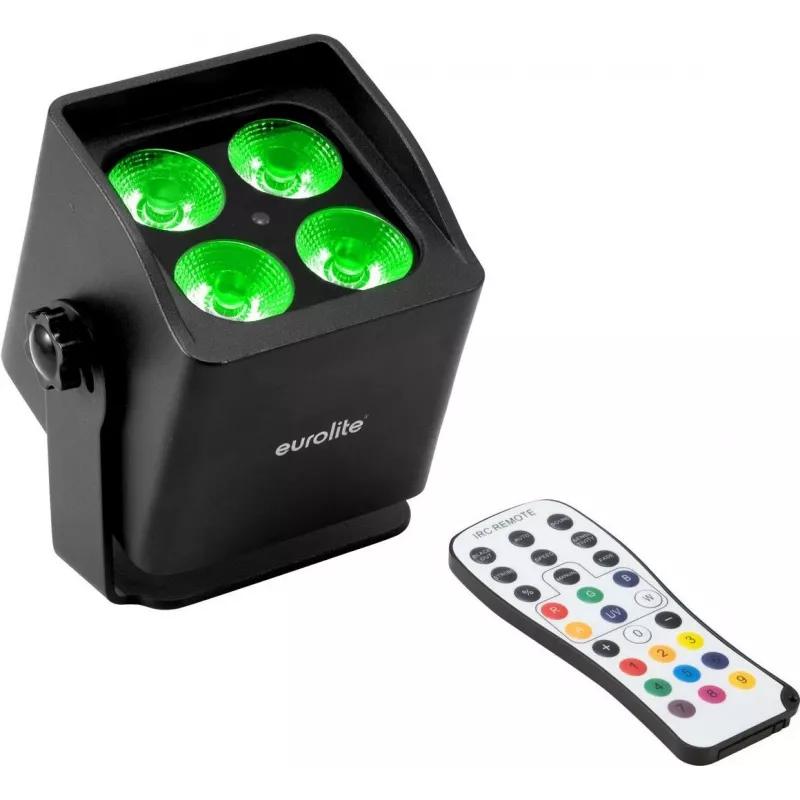 Prožektorius EUROLITE AKKU Mini IP UP-4 QCL MK2 — maitinamas baterijomis nešiojamas RGBW prožektorius