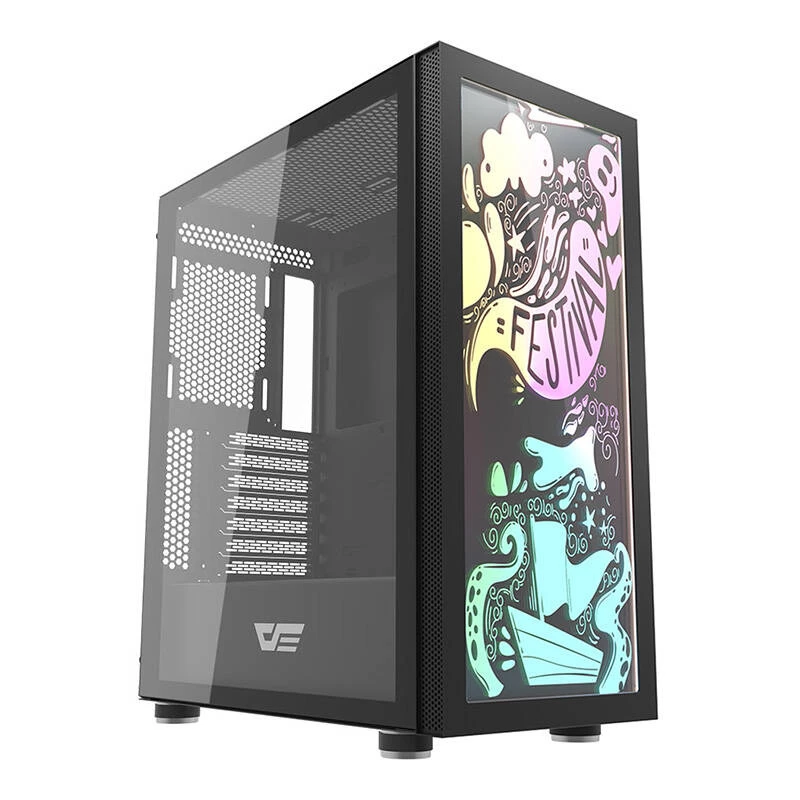 Darkflash DK210 Graffiti kompiuterio korpusas (juodas)