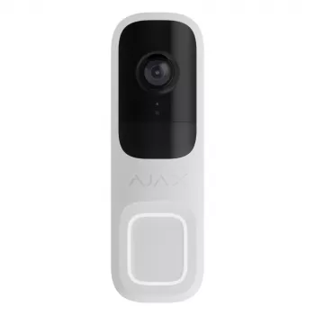 Ajax Doorbell baltas belaidis 4 MP naktinis matymas maitinamas baterijomis