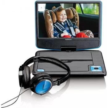 Lenco DVP-910 - DVD grotuvas - Nešiojamas - Ekranas: 22,9 cm (9 inch) - Mėlyna (DVP910BLAU)
