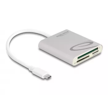 Kortelių skaitytuvas DeLOCK 91005 USB 3.2 Gen 1 Type-C pilkas CF MMC MicroSD
