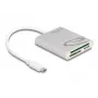 Kortelių skaitytuvas DeLOCK 91005 USB 3.2 Gen 1 Type-C pilkas CF MMC MicroSD