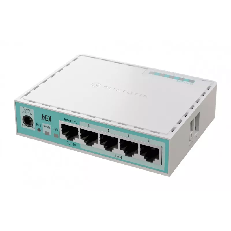Mikrotik hEX laidinis maršruto parinktuvas Gigabit Ethernet baltas