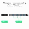 USB šakotuvas Green Cell HUB-GC-C4A — 4 prievadų USB-C 3.0 šakotuvas