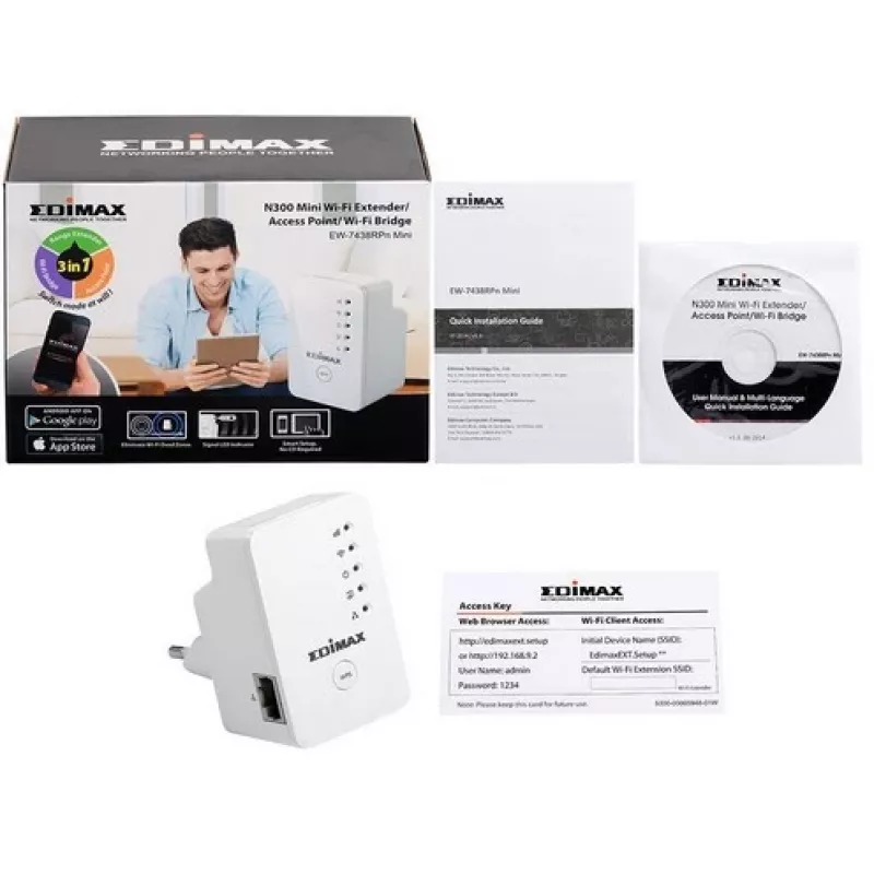 „Wi-Fi“ diapazono plėtiklis „Edimax EW-7438RPN Mini“