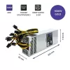 Qoltec 50177 PCI-E maitinimo blokas Smart 1600W | 80 Plus Gold - duomenų gavyba