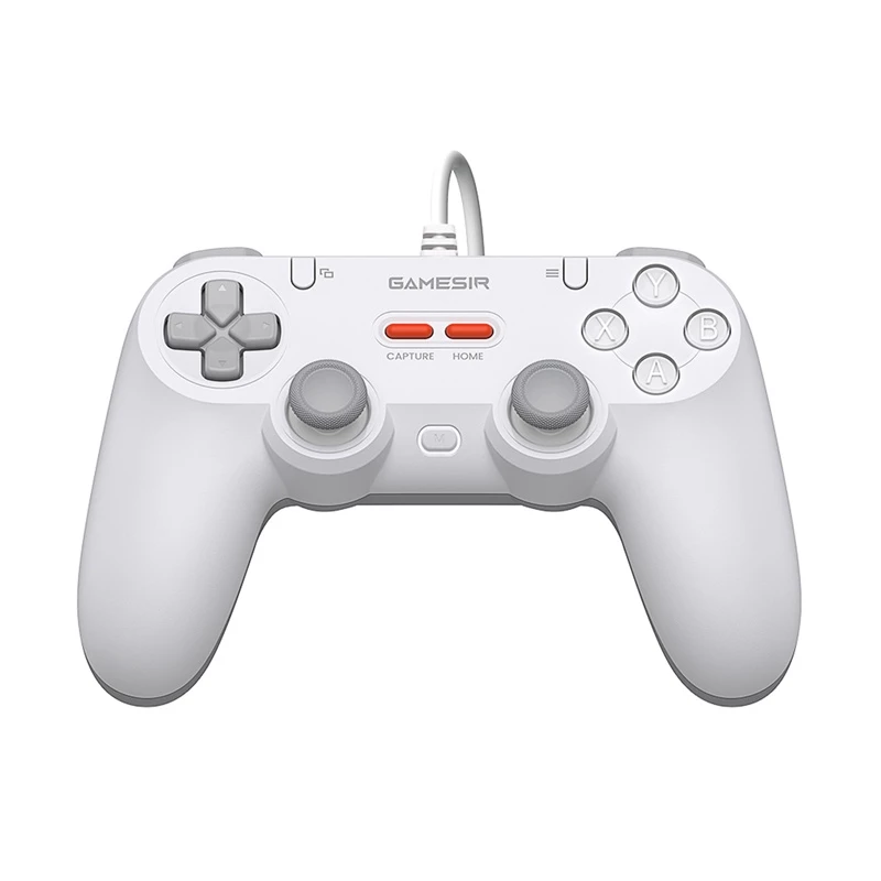 Laidinis žaidimų valdiklis GameSir T3 Lite WT White — ergonomiškas laidinis valdiklis, suderinamas su PC
